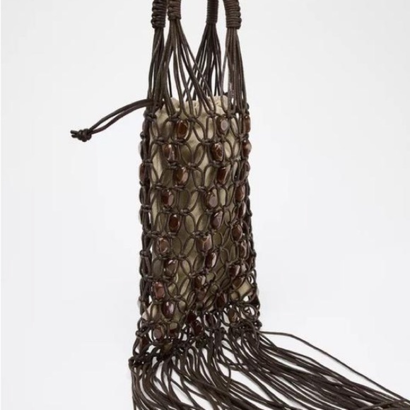 ZARA Beaded Bucket Bag - Picture 2 of 5